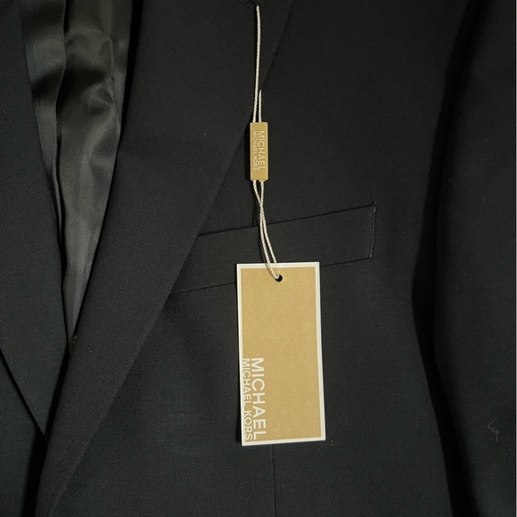 NWT MICHAEL KORS DARK NAVY TWO BUTTON WOOL BLEND SUIT JACKET SIZE 40 - Picture 5 of 10